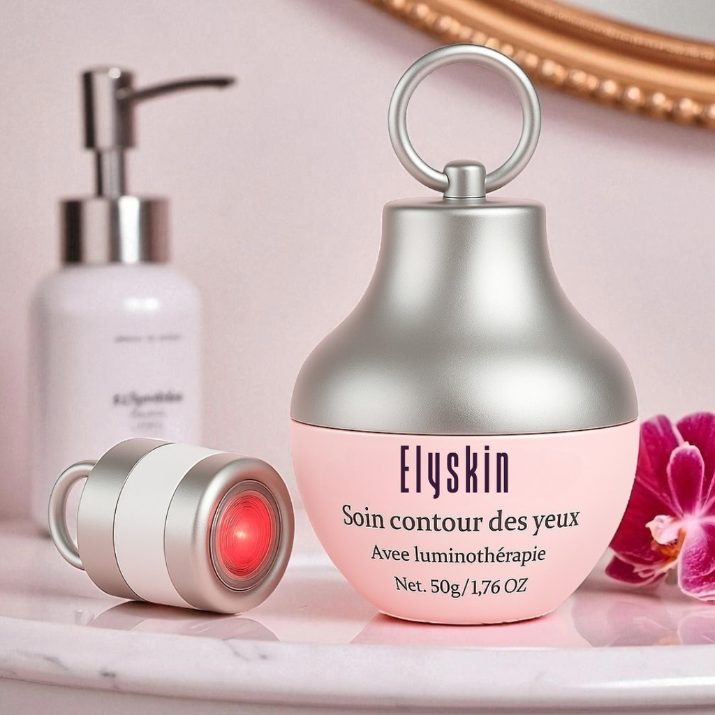 Elyskin - Soin contour des yeux 3-en-1 avec embout massant lumière rouge