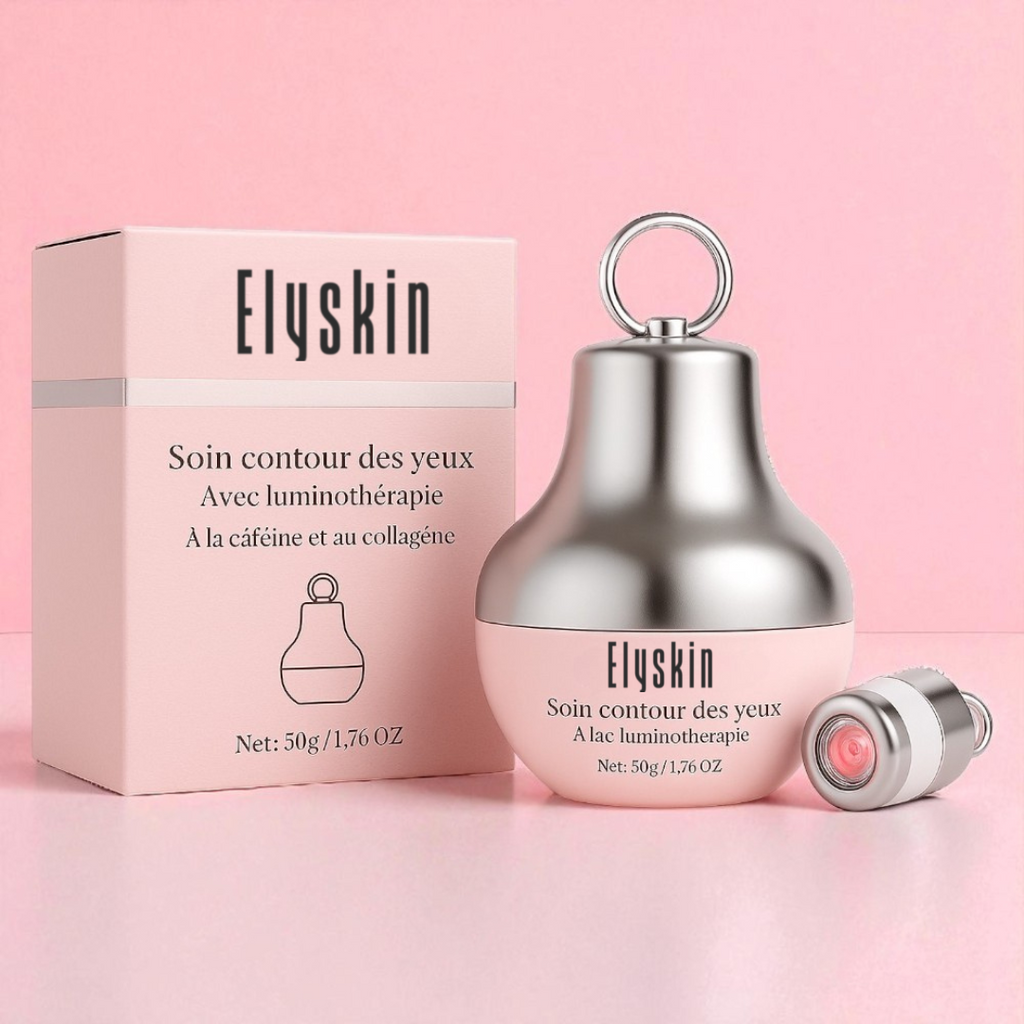 Elyskin - Soin contour des yeux 3 en 1 avec embout massant lumière rouge