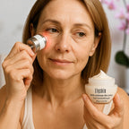 Elyskin - Soin contour des yeux 3-en-1 avec embout massant lumière rouge